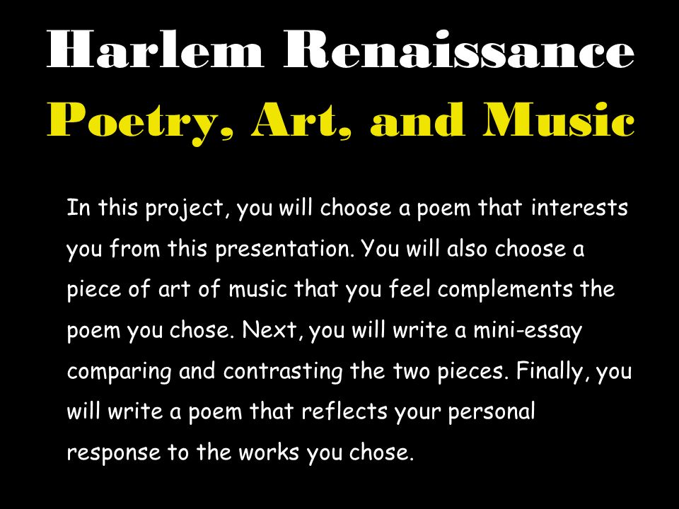 Harlem renaissance essay introduction