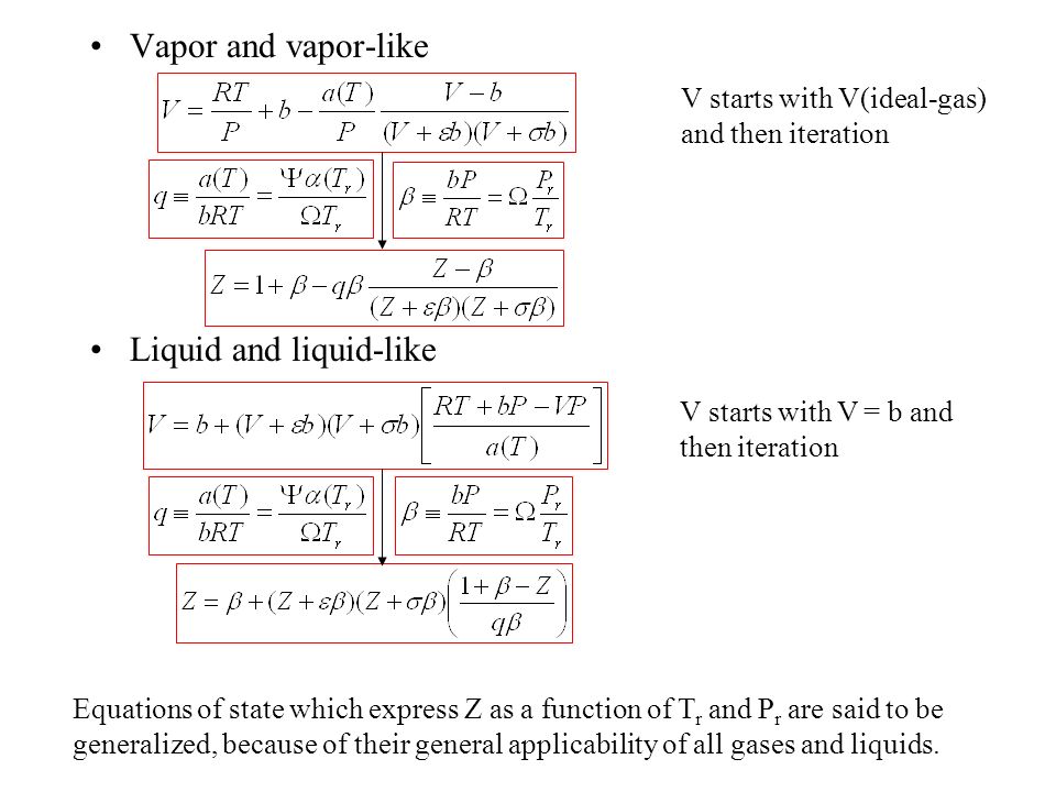 Advanced Thermodynamics Note 2 Volumetric Properties Of Pure 25 Vapor