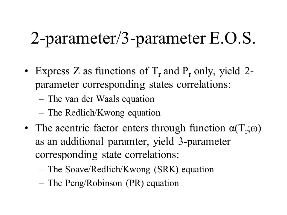 Advanced Thermodynamics Note 2 Volumetric Properties Of Pure 26