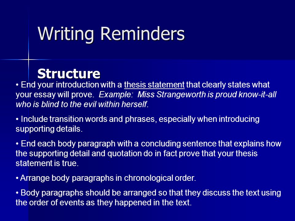 Literary Analysis Thesis Statements