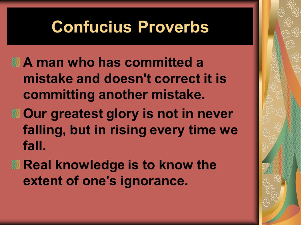 Confucius’ Rules for Government Authority should always be respected King should inspire good behavior- not scare people into good behavior Government leaders should set good example