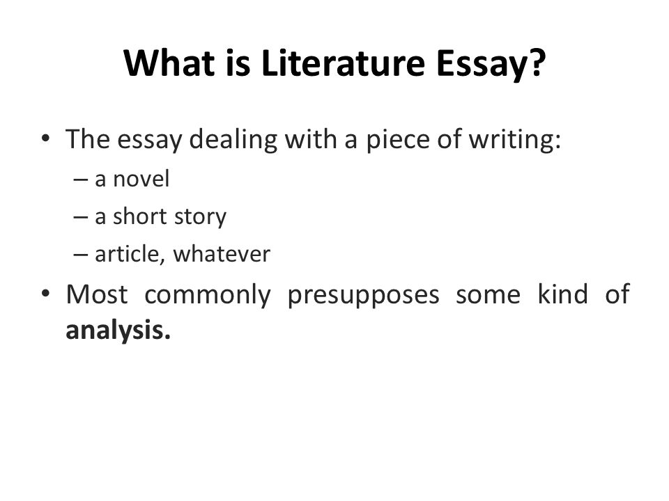 What Is A Structured Essay Format