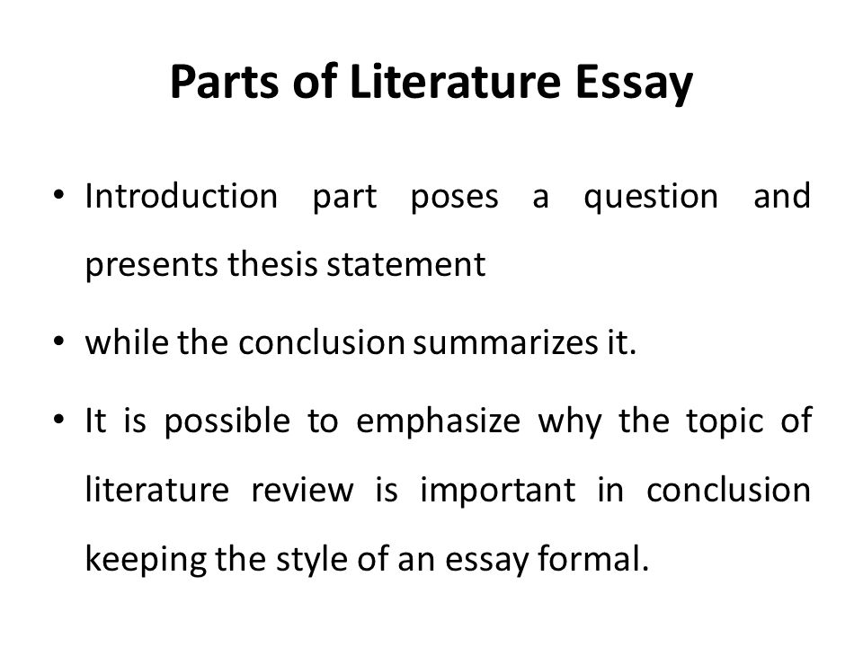 Conclusion part of essay