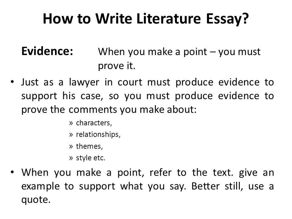 Write a good literary analysis