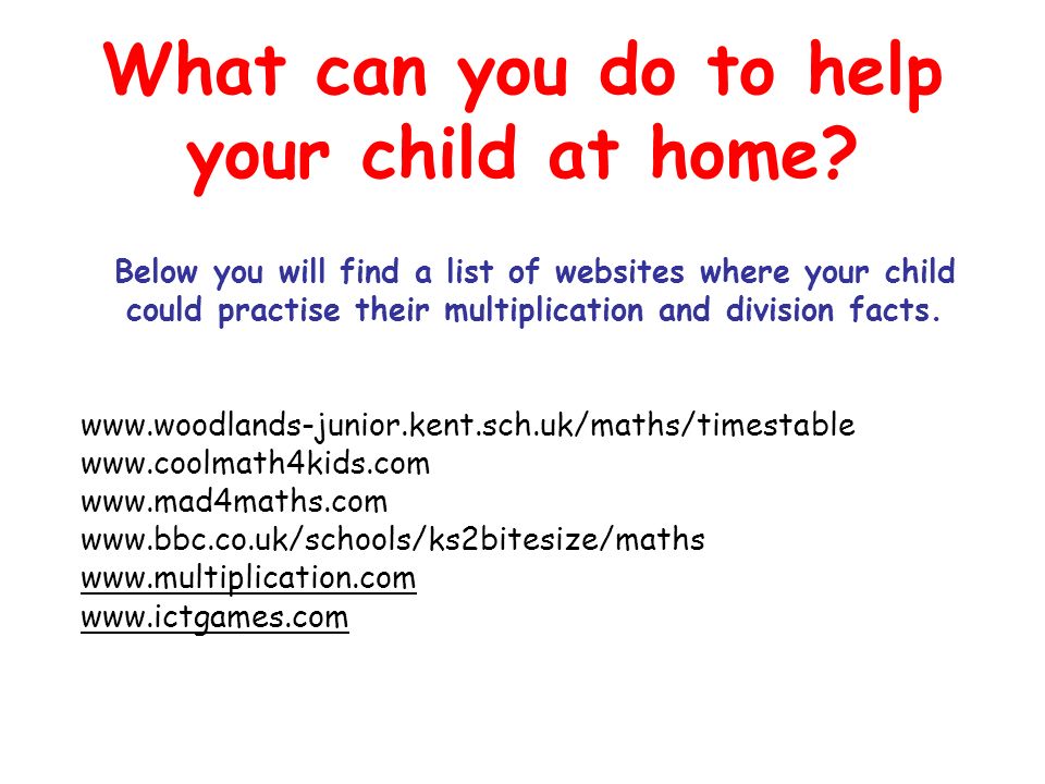 What can you do to help your child at home.
