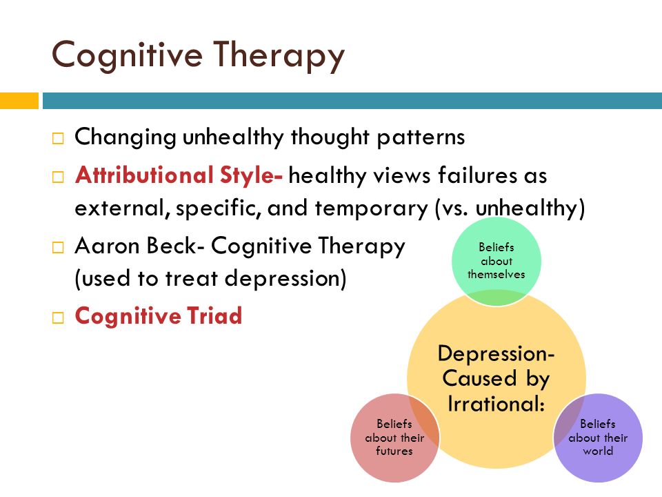 the use of cognitive therapy for depression the use of cognitive therapy for depression