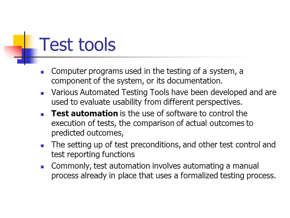 Test Automation Tools Comparison Ppt