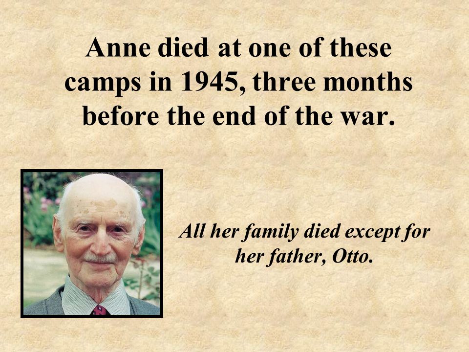 After two years the Nazis found out about the secret annex and captured Anne’s family.