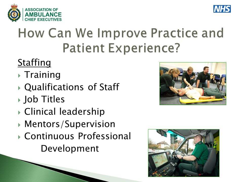 Staffing  Training  Qualifications of Staff  Job Titles  Clinical leadership  Mentors/Supervision  Continuous Professional Development