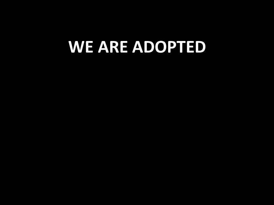 WE ARE ADOPTED