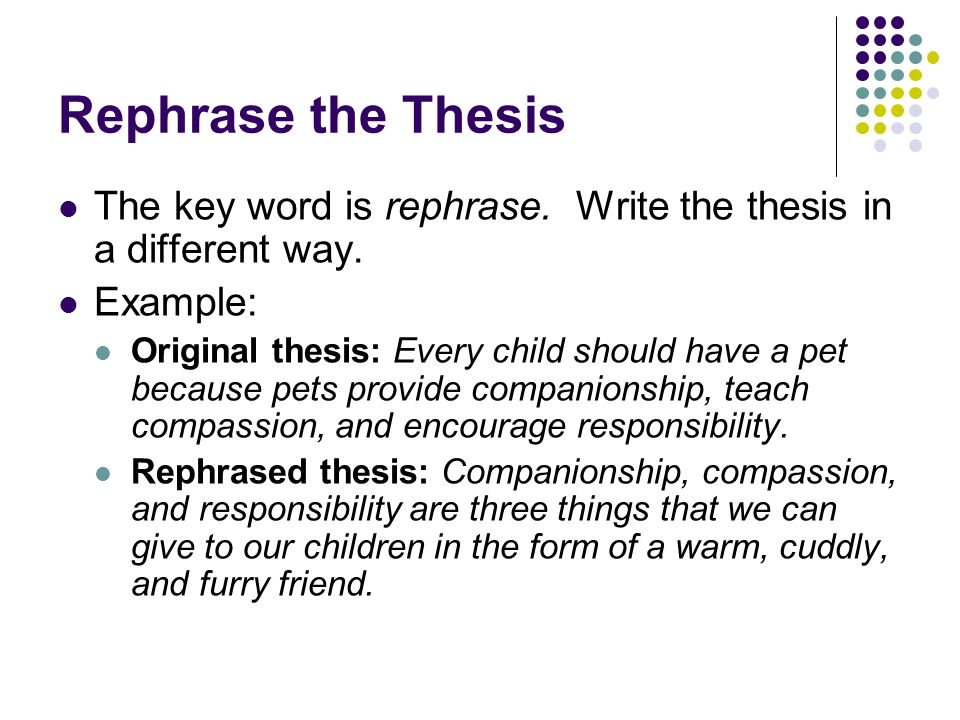 How to write a good thesis conclusion