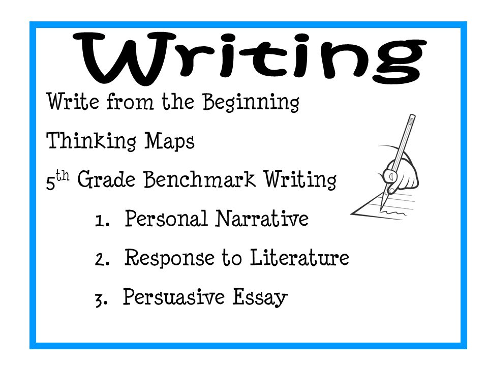 Write from the Beginning Thinking Maps 5 th Grade Benchmark Writing 1.