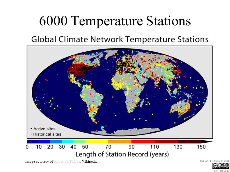 6000 Temperature Stations Image courtesy of Robert A. Rohde, WikipediaRobert A. Rohde