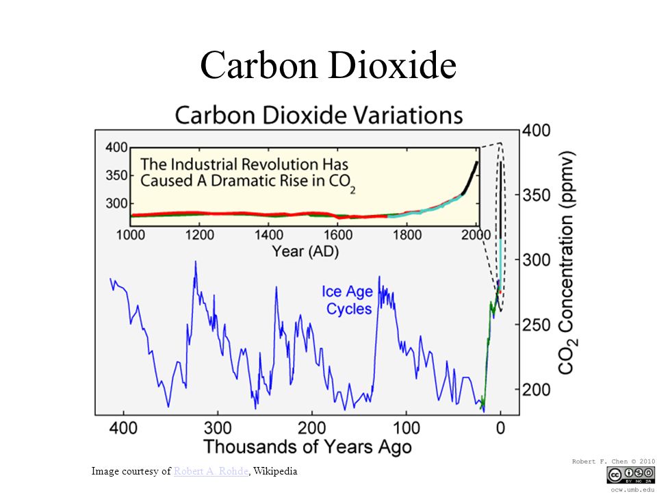 Carbon Dioxide Image courtesy of Robert A. Rohde, WikipediaRobert A. Rohde