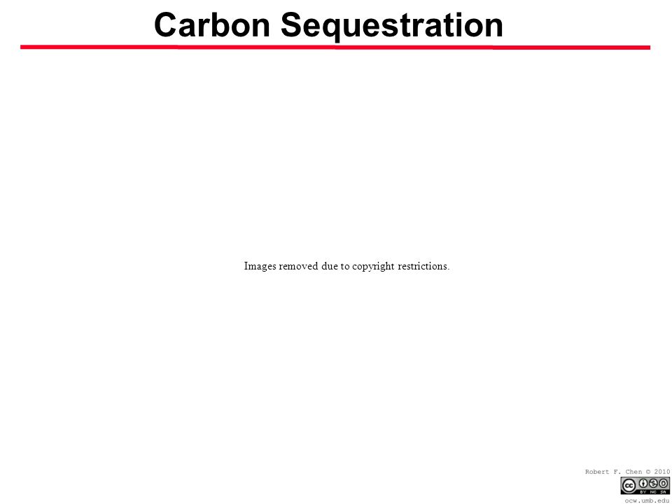 Carbon Sequestration Images removed due to copyright restrictions.