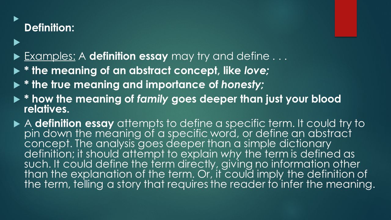 explanation essay definition Developing a definition a definition essay will share your special understanding about some idea or thing sometimes a definition will prove to be a small but. explanation essay definition Developing a definition a definition essay will share your special understanding about some idea or thing sometimes a definition will prove to be a small but.