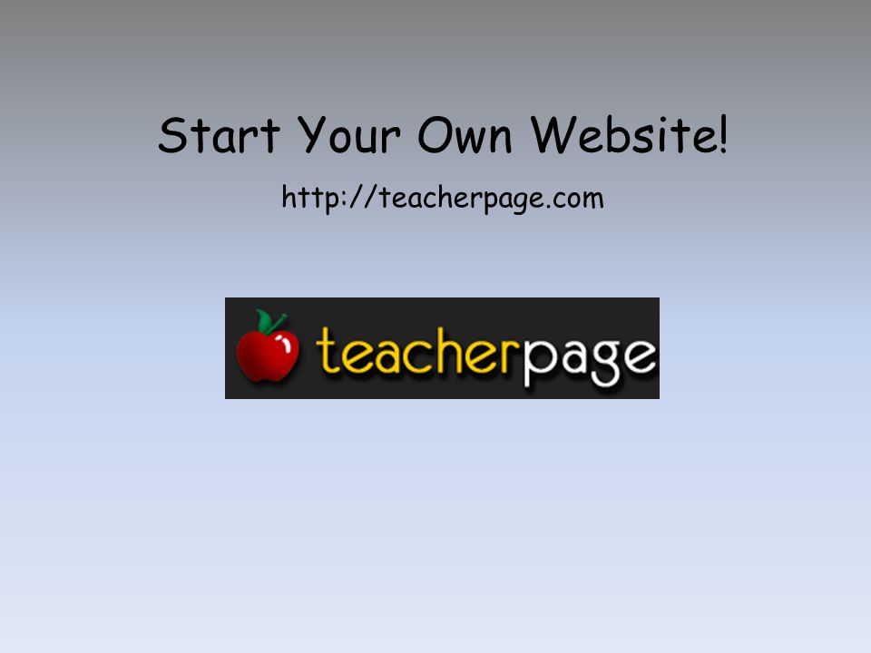 Start Your Own Website!