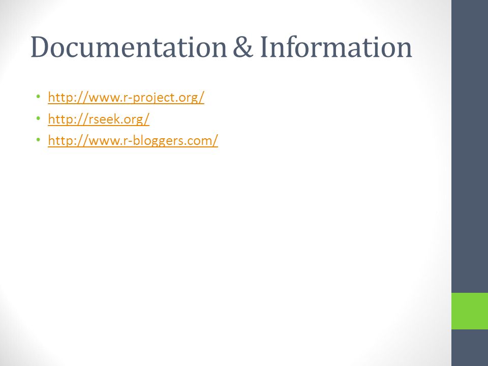 Documentation & Information