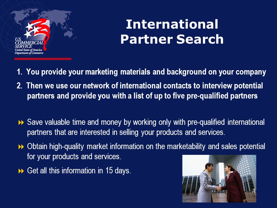 International Partner Search 1.