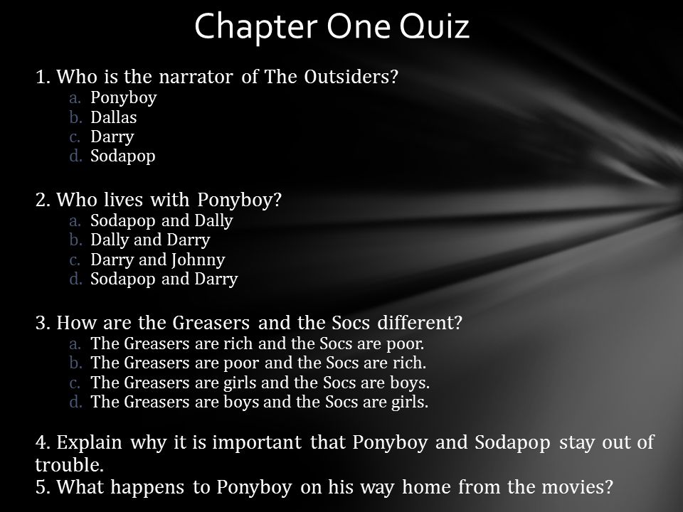 the outsiders essay The outsiders is a novel of conflicts—greaser against soc, rich against poor, the desire for violence against the desire for reconciliation dally and johnny do not battle against each other, but they are opposites. the outsiders essay The outsiders is a novel of conflicts—greaser against soc, rich against poor, the desire for violence against the desire for reconciliation dally and johnny do not battle against each other, but they are opposites.