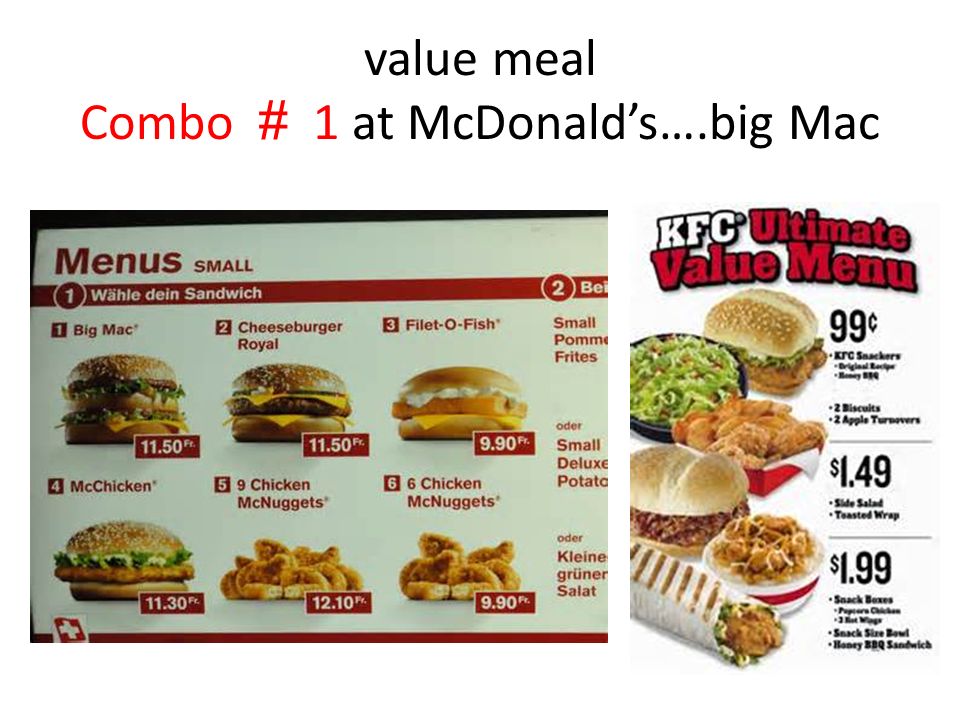 value meal Combo ＃ 1 at McDonald’s….big Mac