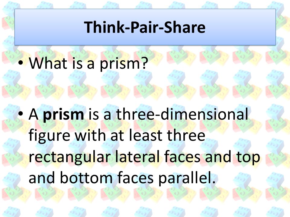 Think-Pair-Share What is a prism.