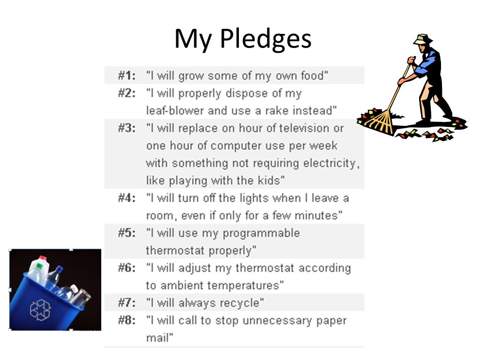 My Pledges