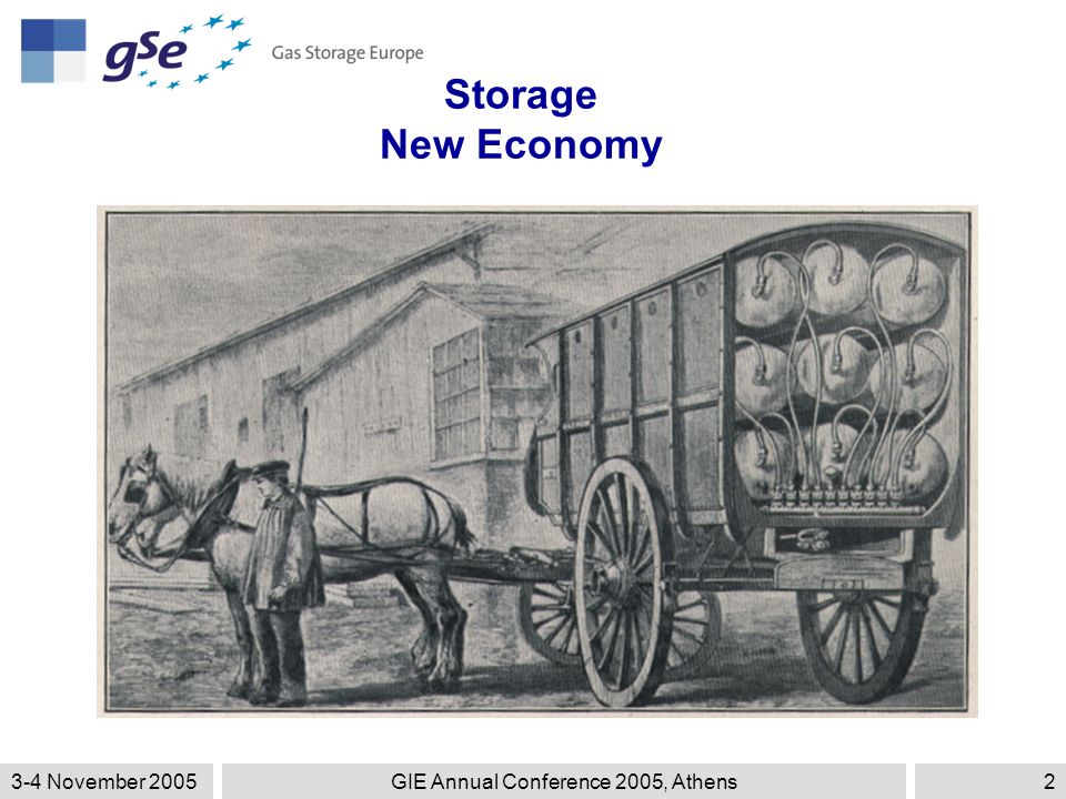 3-4 November 2005GIE Annual Conference 2005, Athens2 Storage New Economy