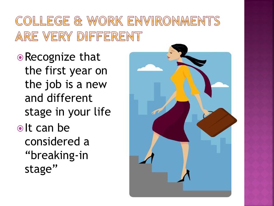 transition from college to work