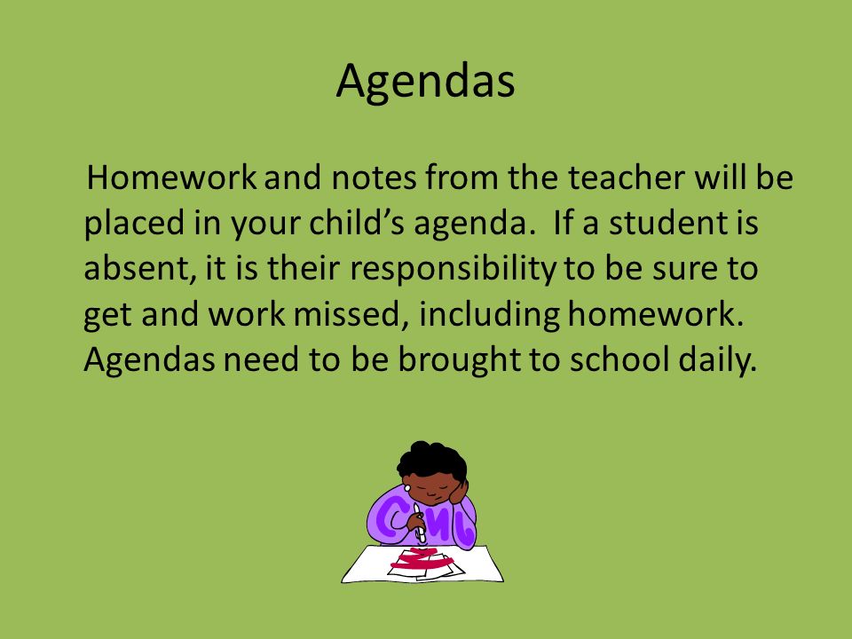 homework agendas