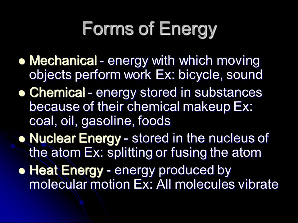 Energy Kinetic and potential