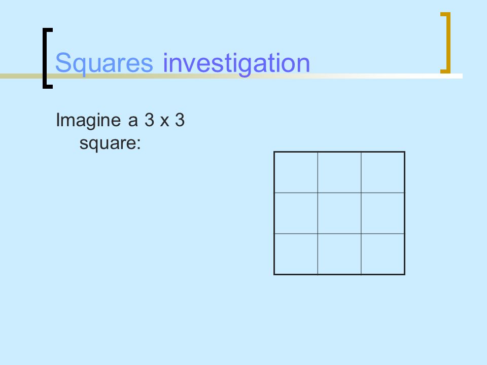 Squares investigation