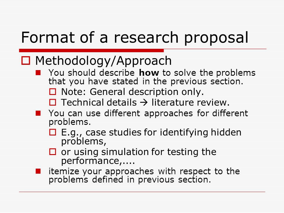 Research methodology proposal