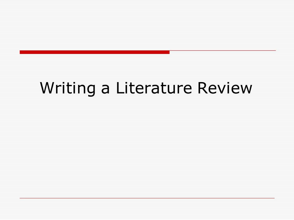 How to write literature review for research proposal example