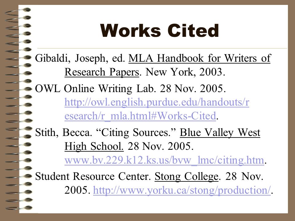 Mla handbook for writers of research papers gibaldi joseph