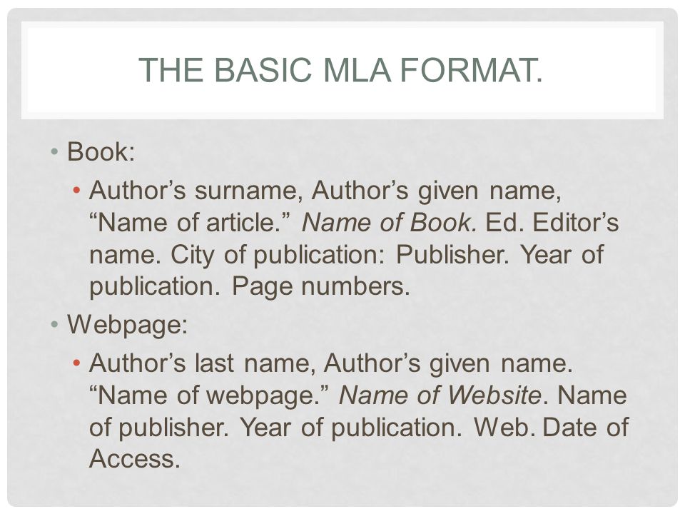reference mla format