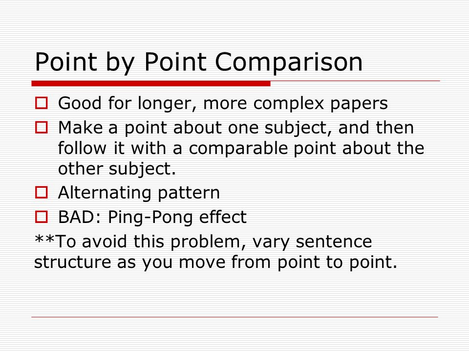 Title For Compare And Contrast Essay