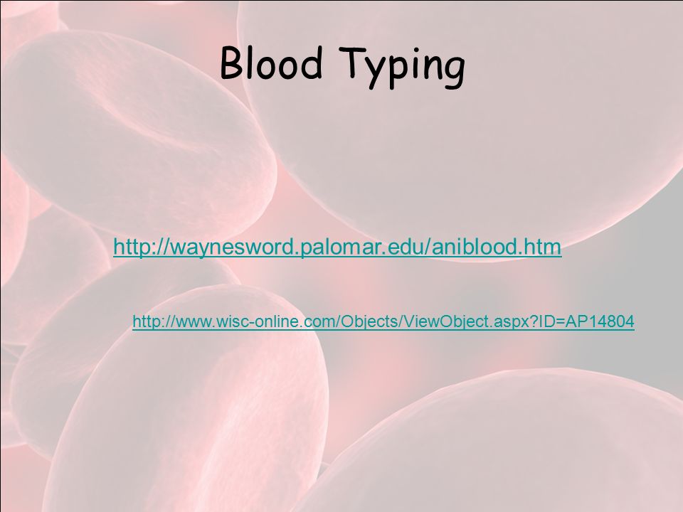 Blood Typing   ID=AP14804