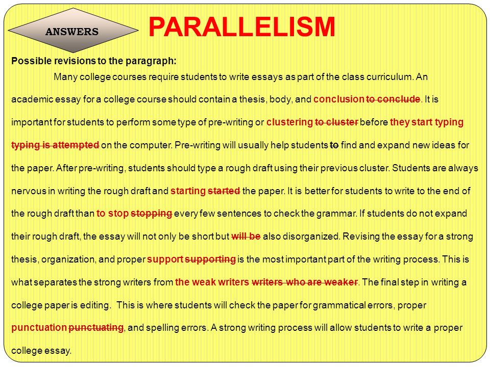 Parallelism essay