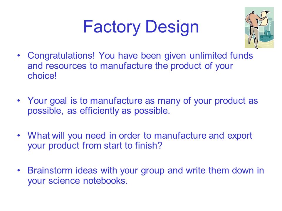Factory Design Congratulations.
