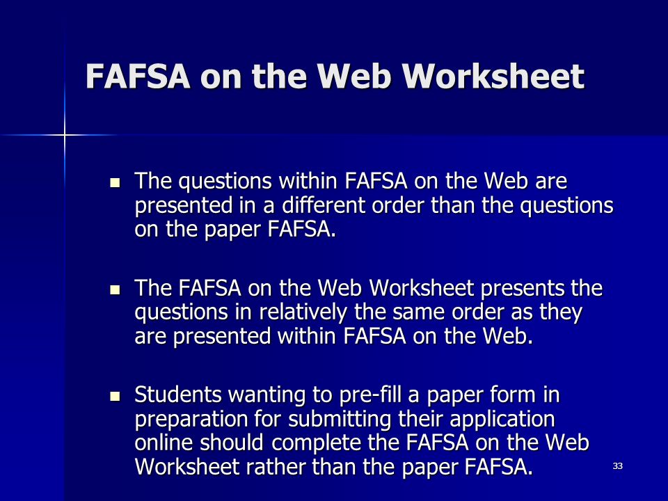 Printables Fafsa On The Web Worksheet financial aid workshop night the theatre arts 32 before beginning a fafsa on web worksheet web