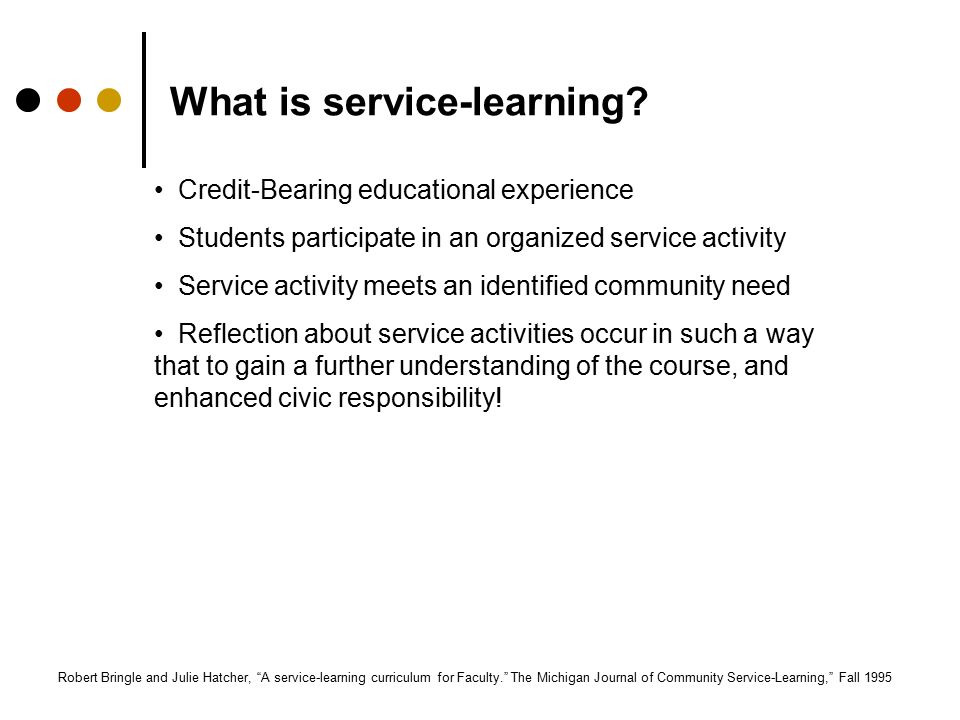 what is service learning