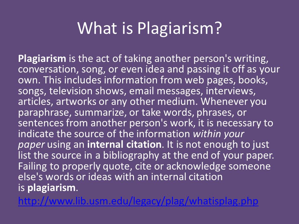 What is Plagiarism.