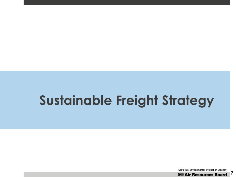 Sustainable Freight Strategy 7