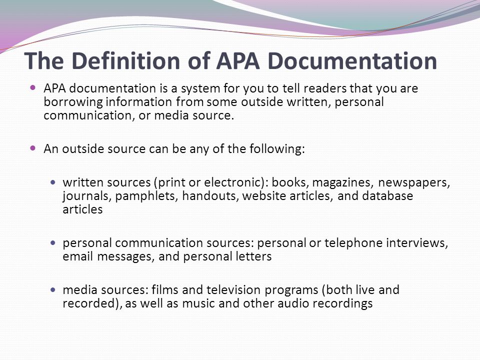 apa definition