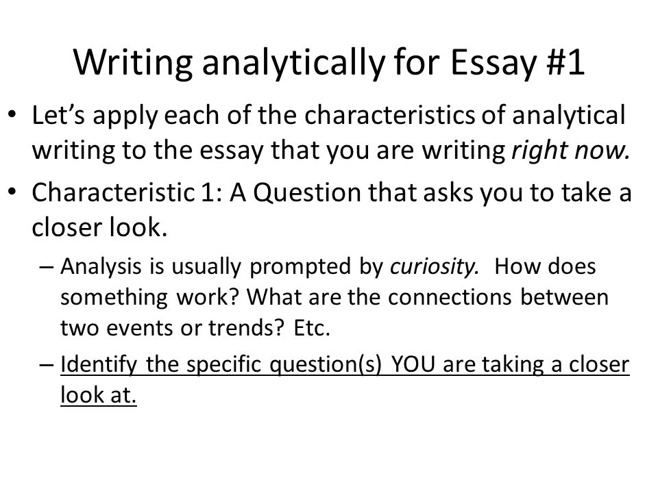 What Is A Analytical Essay