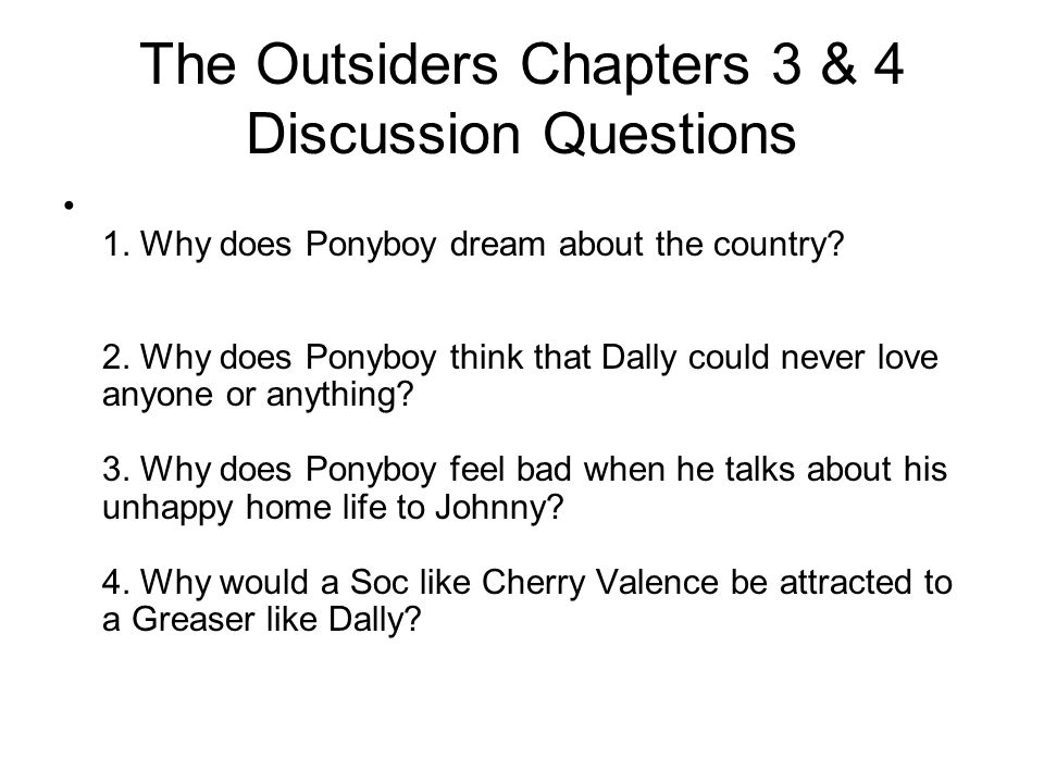 The Outsiders Essay Questions