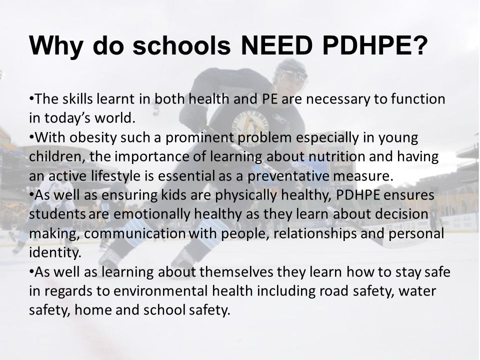 Why do schools NEED PDHPE.