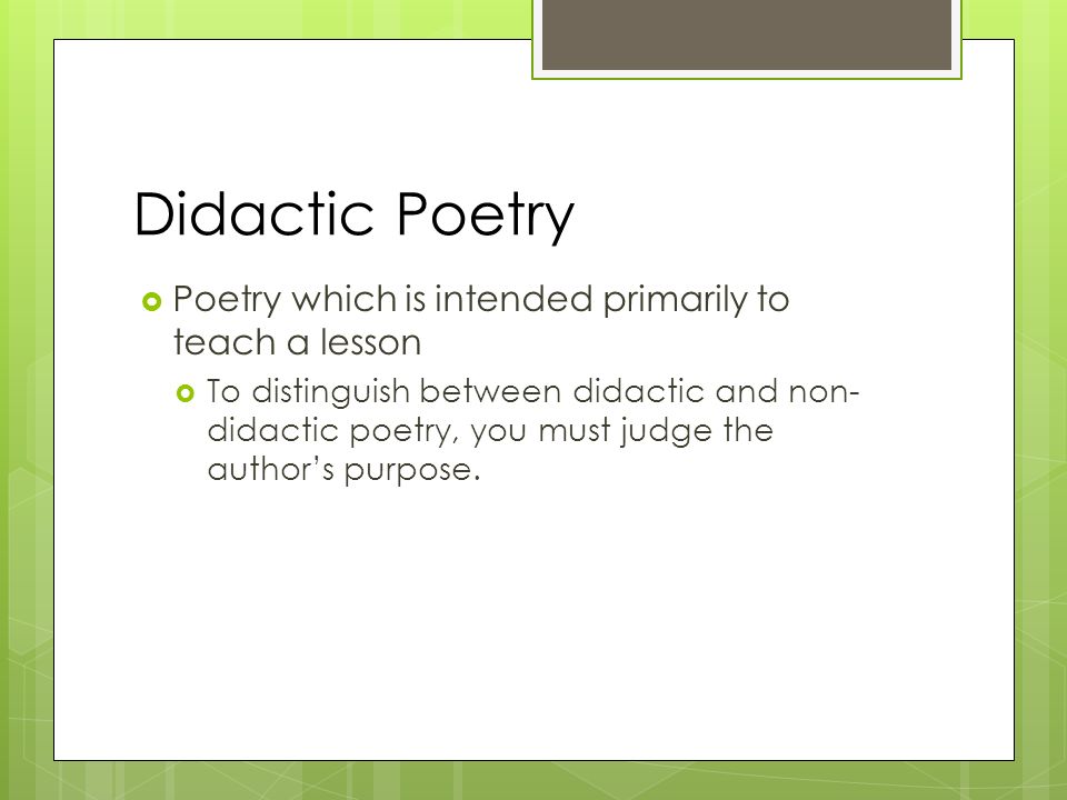 Didactic Essay Example