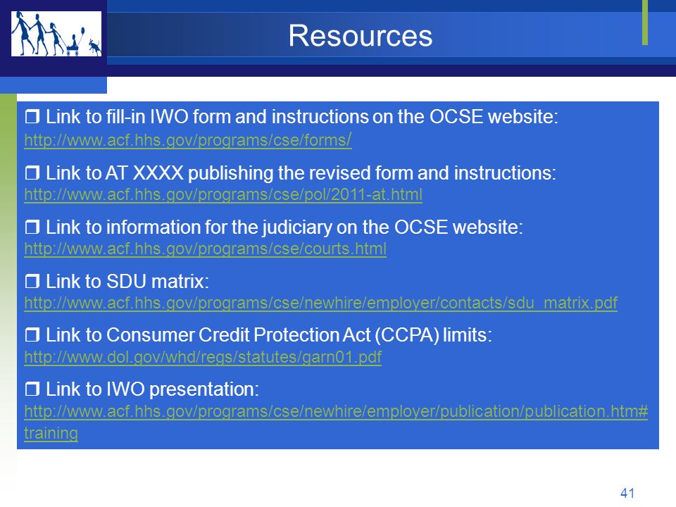 income withholding for support iwo a guide to the iwo april ppt iwo form